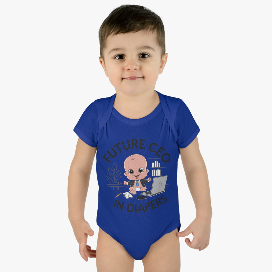 "Future CEO in diapers" Infant Baby Rib Bodysuit