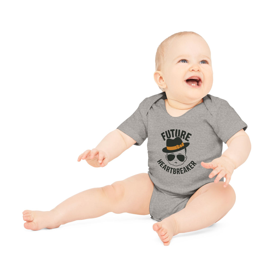 "Future heartbreaker" Baby Organic Short Sleeve Bodysuit