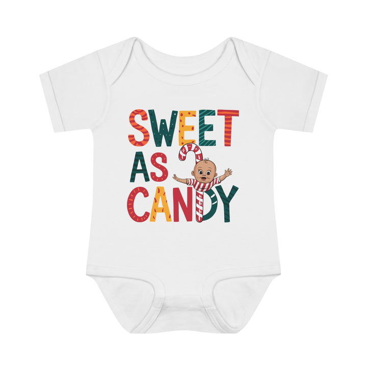 "Sweet as candy" Infant Baby Rib Bodysuit