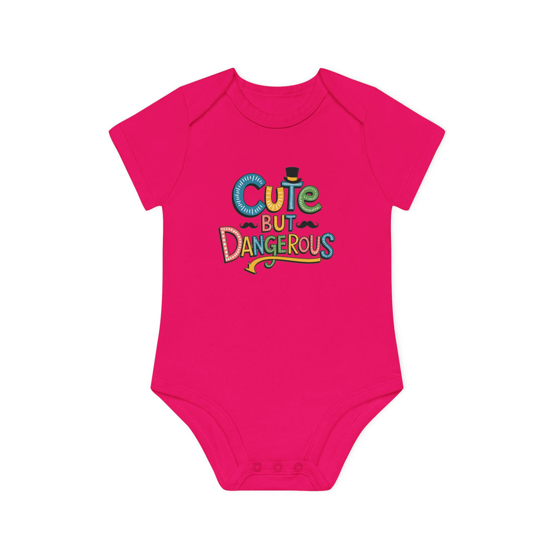 "Cute but dangerous" Baby Organic Short Sleeve Bodysuit