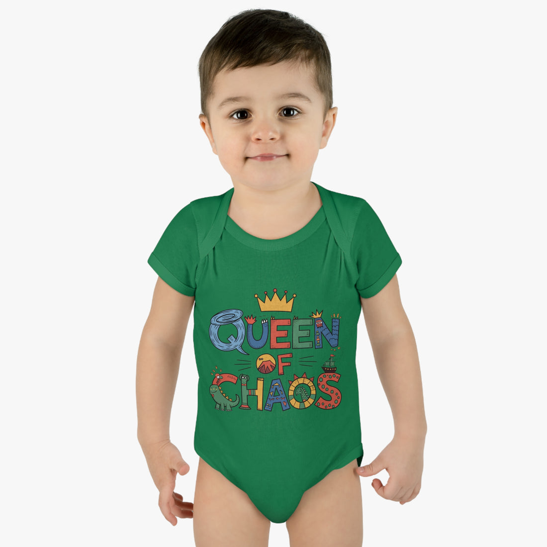 "Queen of chaos" Infant Baby Rib Bodysuit