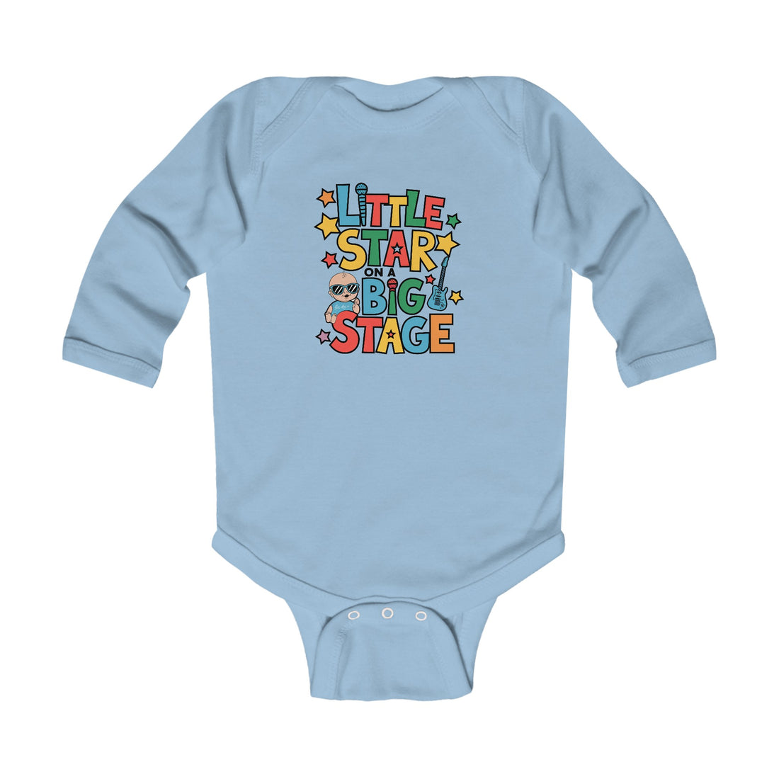 "Little star on a big stage" Infant Long Sleeve Bodysuit