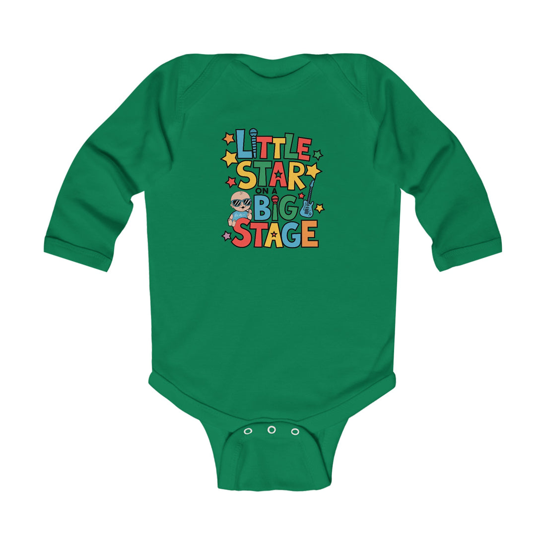 "Little star on a big stage" Infant Long Sleeve Bodysuit