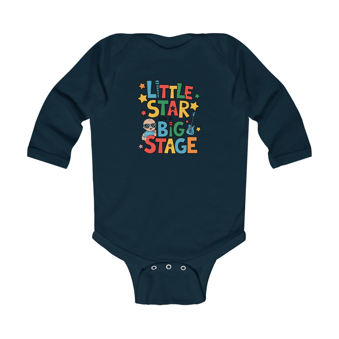 "Little star on a big stage" Infant Long Sleeve Bodysuit