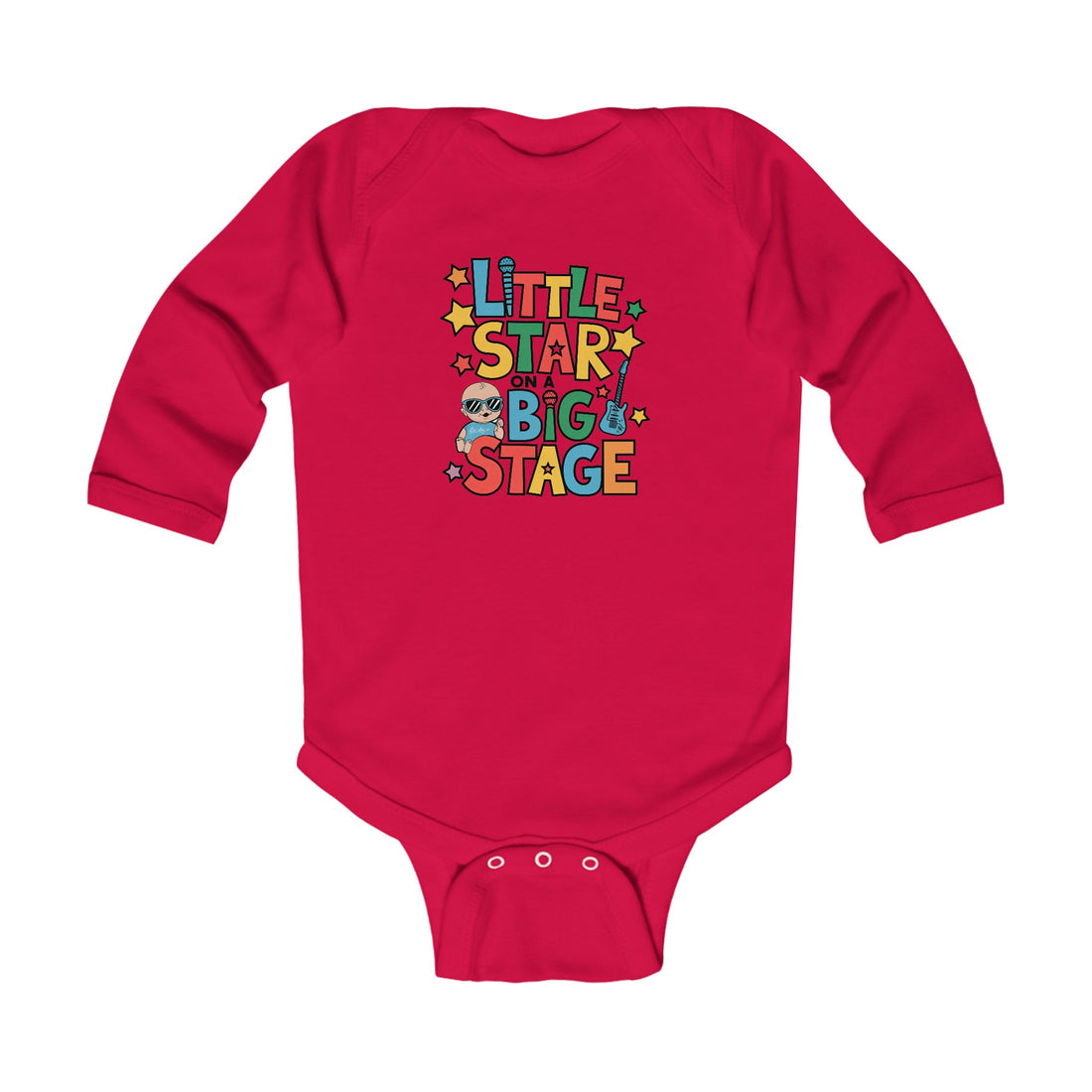 "Little star on a big stage" Infant Long Sleeve Bodysuit