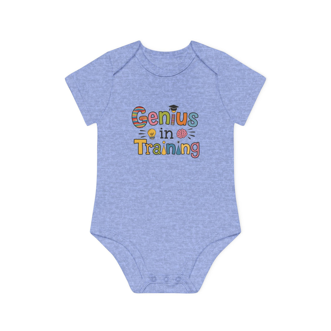 "Genius in training" Baby Organic Short Sleeve Bodysuit