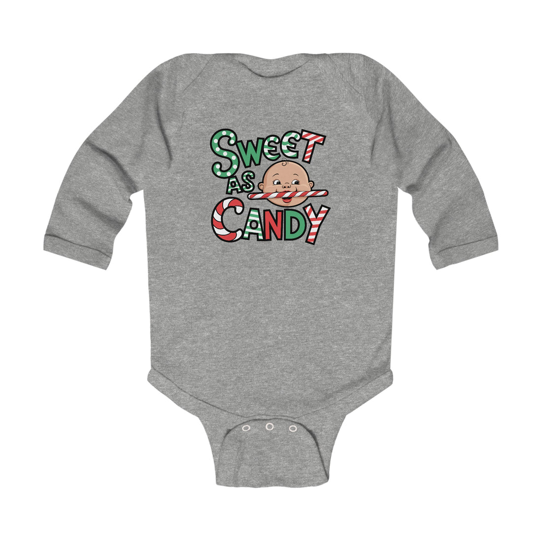 "Sweet as candy" Infant Long Sleeve Bodysuit