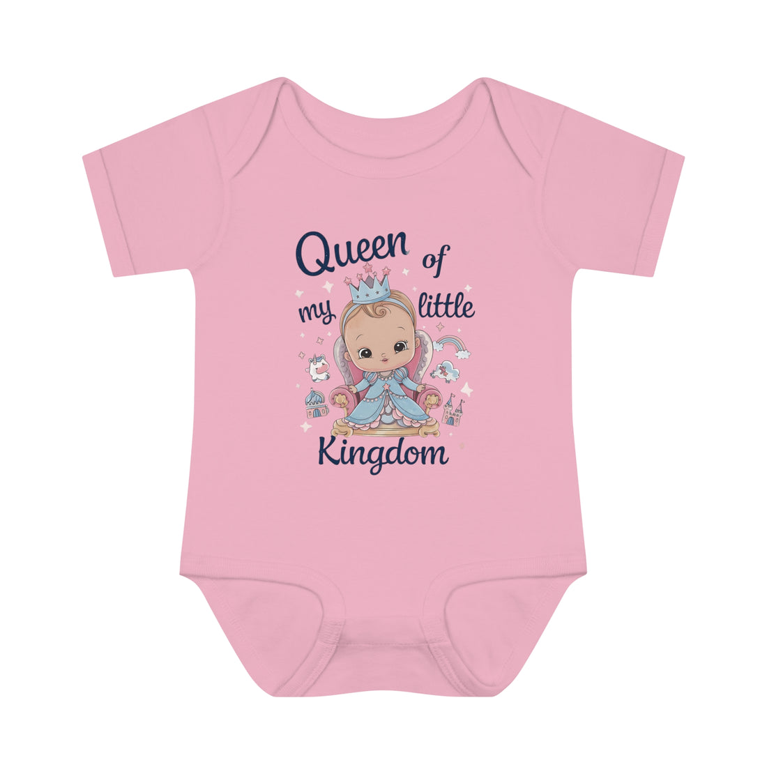 "Queen of my little kingdom" Infant Baby Rib Bodysuit