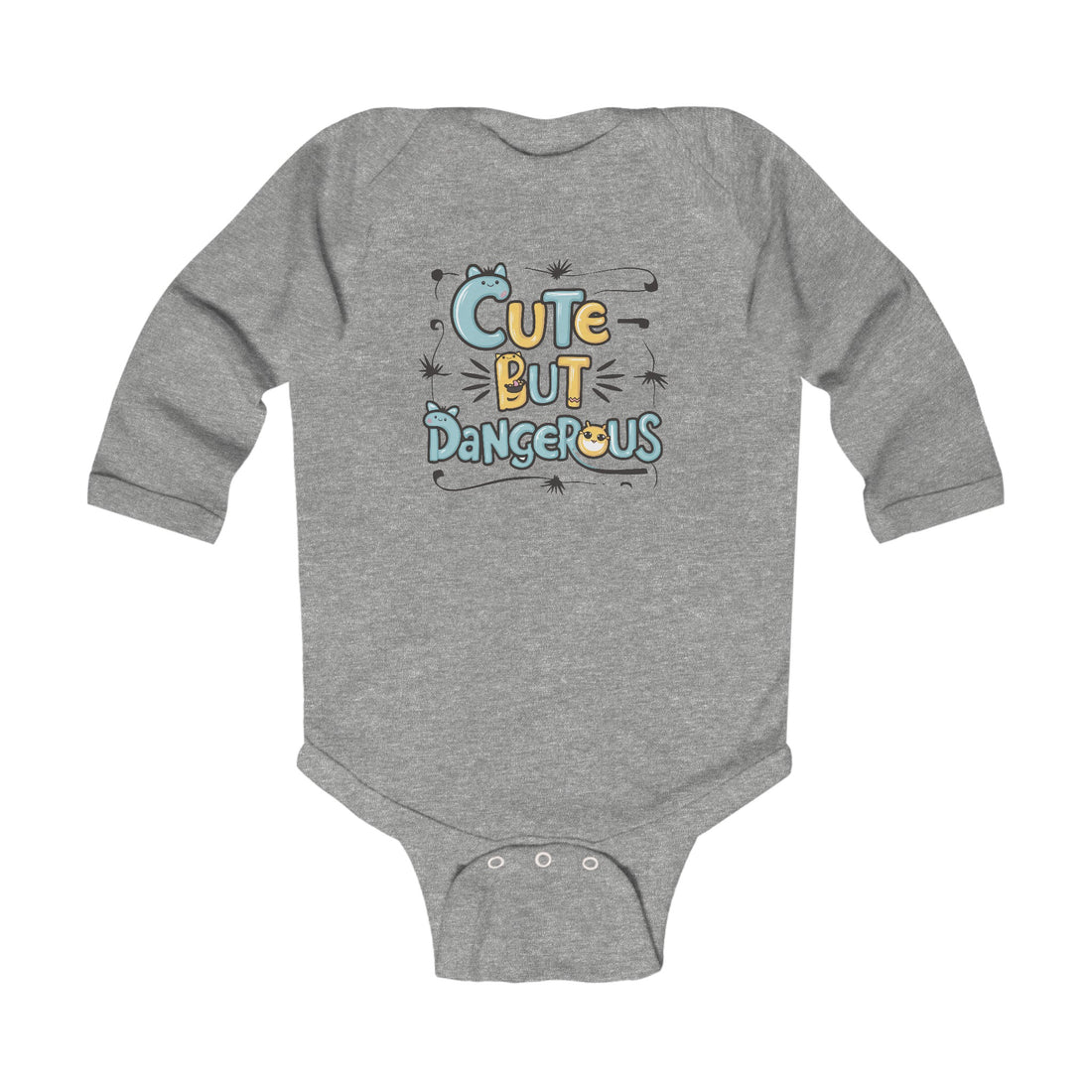 "Cute but dangerous" Infant Long Sleeve Bodysuit