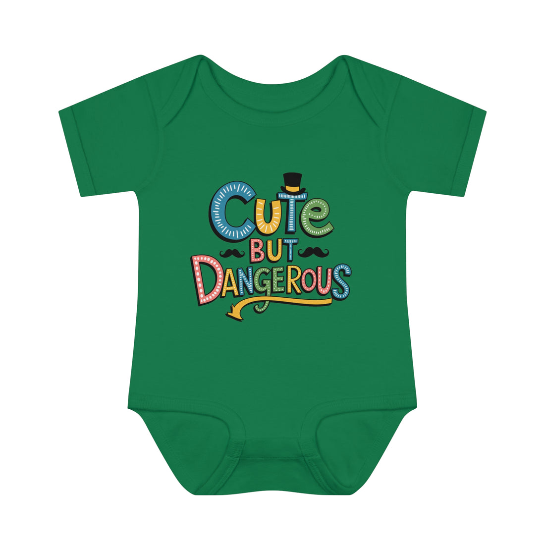 "Cute but dangerous" Infant Baby Rib Bodysuit