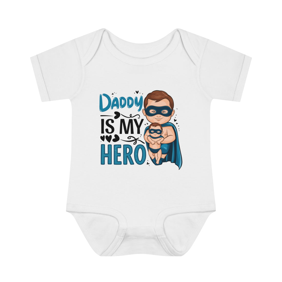 "Daddy is my hero" Infant Baby Rib Bodysuit