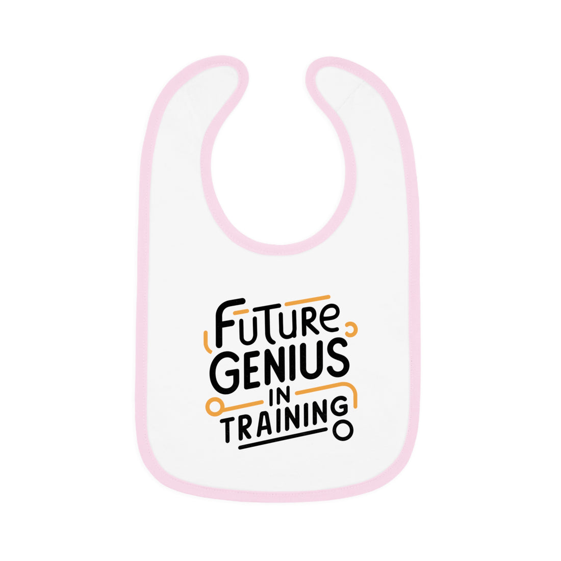 "Future genius in training" Baby Contrast Trim Jersey Bib