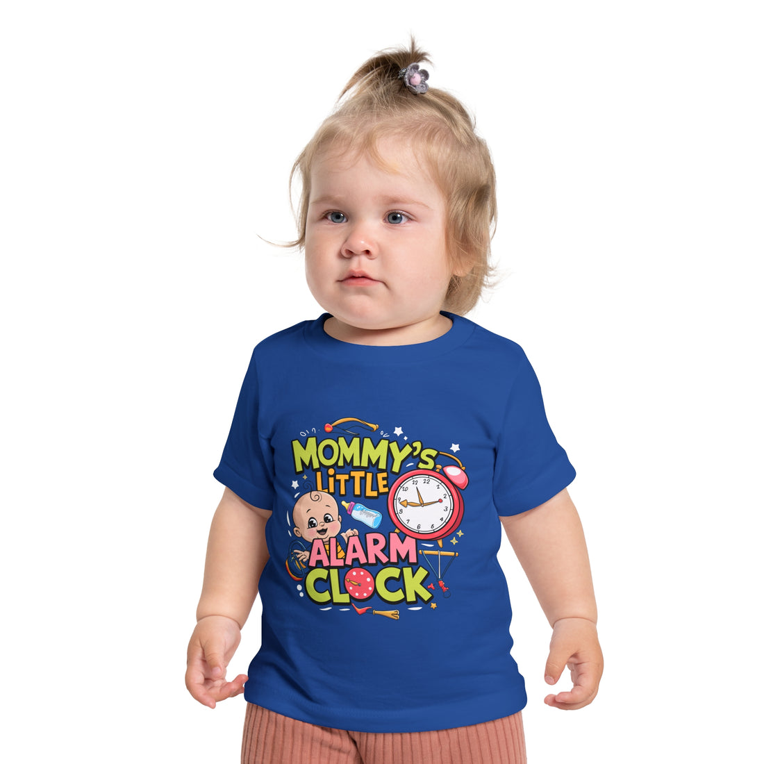 "Mommy's little alarm clock" Baby Short Sleeve T-Shirt