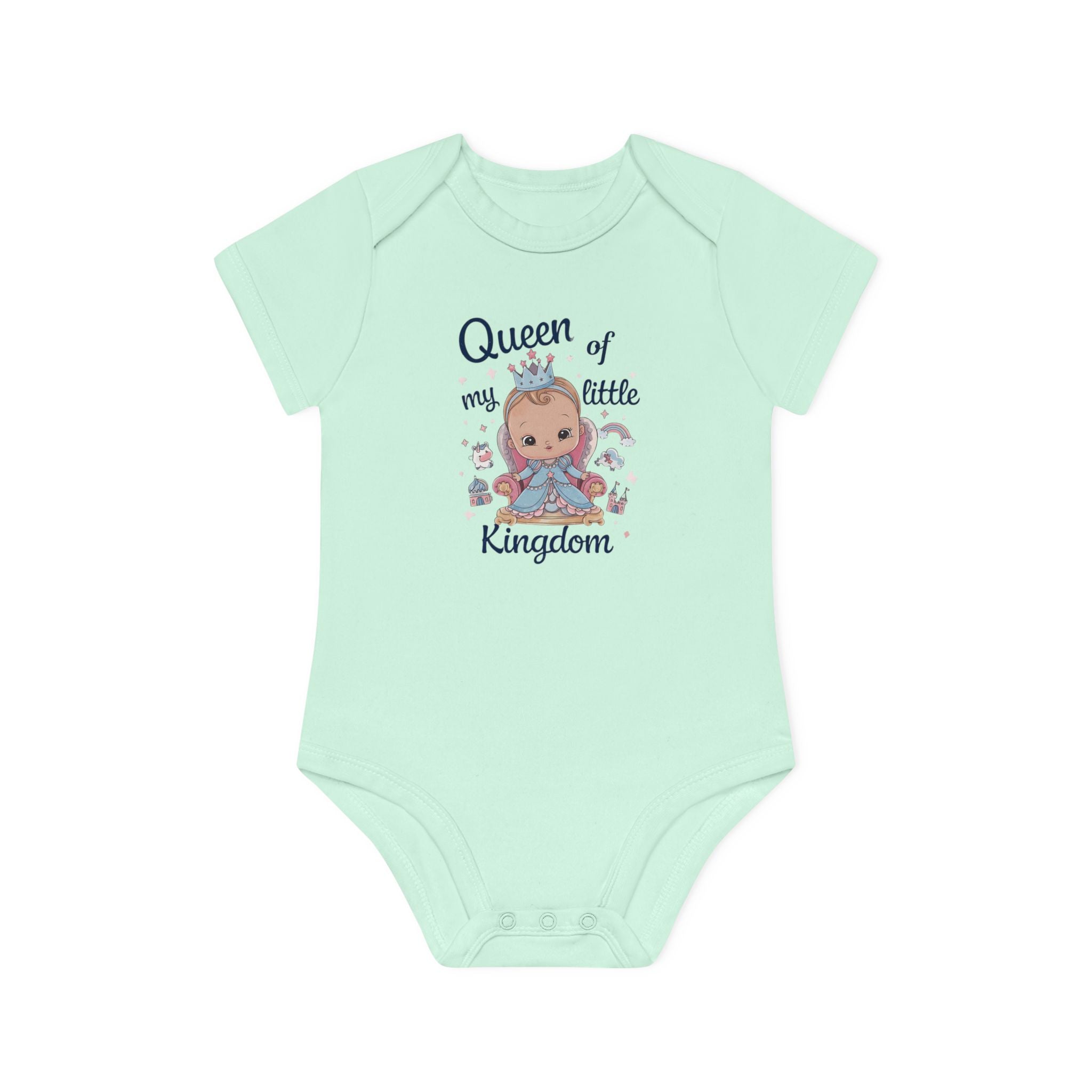 "Queen of my little kingdom" Baby Organic Short Sleeve Bodysuit