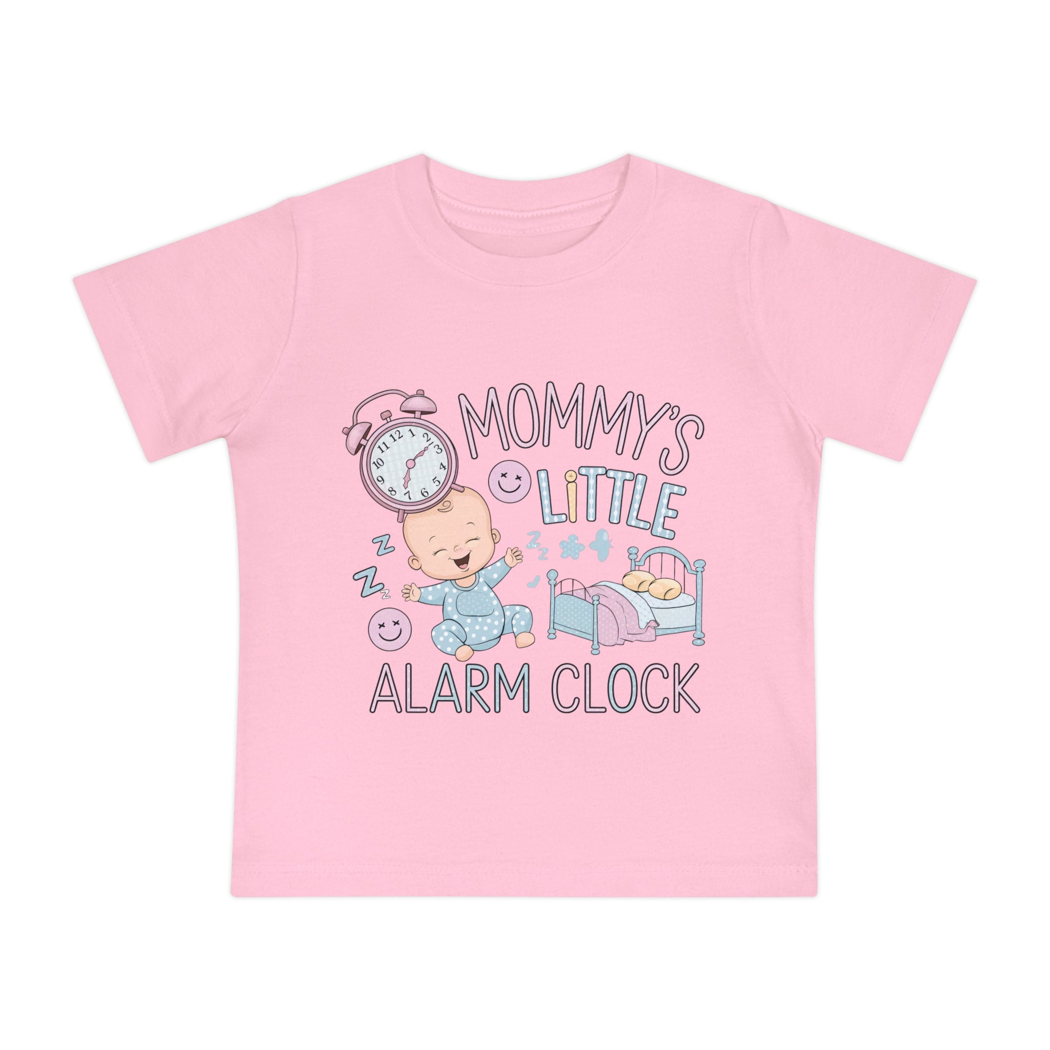 "Mommy's little alarm clock" Baby Short Sleeve T-Shirt