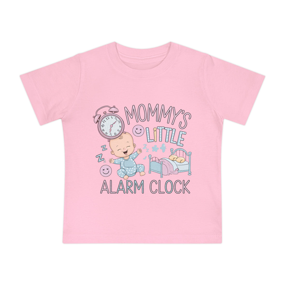 "Mommy's little alarm clock" Baby Short Sleeve T-Shirt