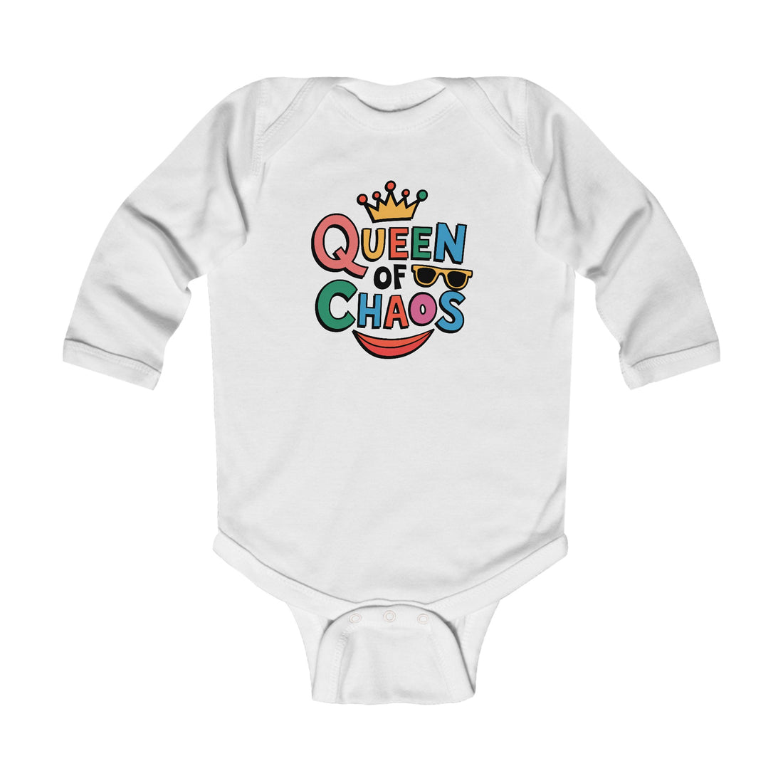 "Queen of chaos" Infant Long Sleeve Bodysuit