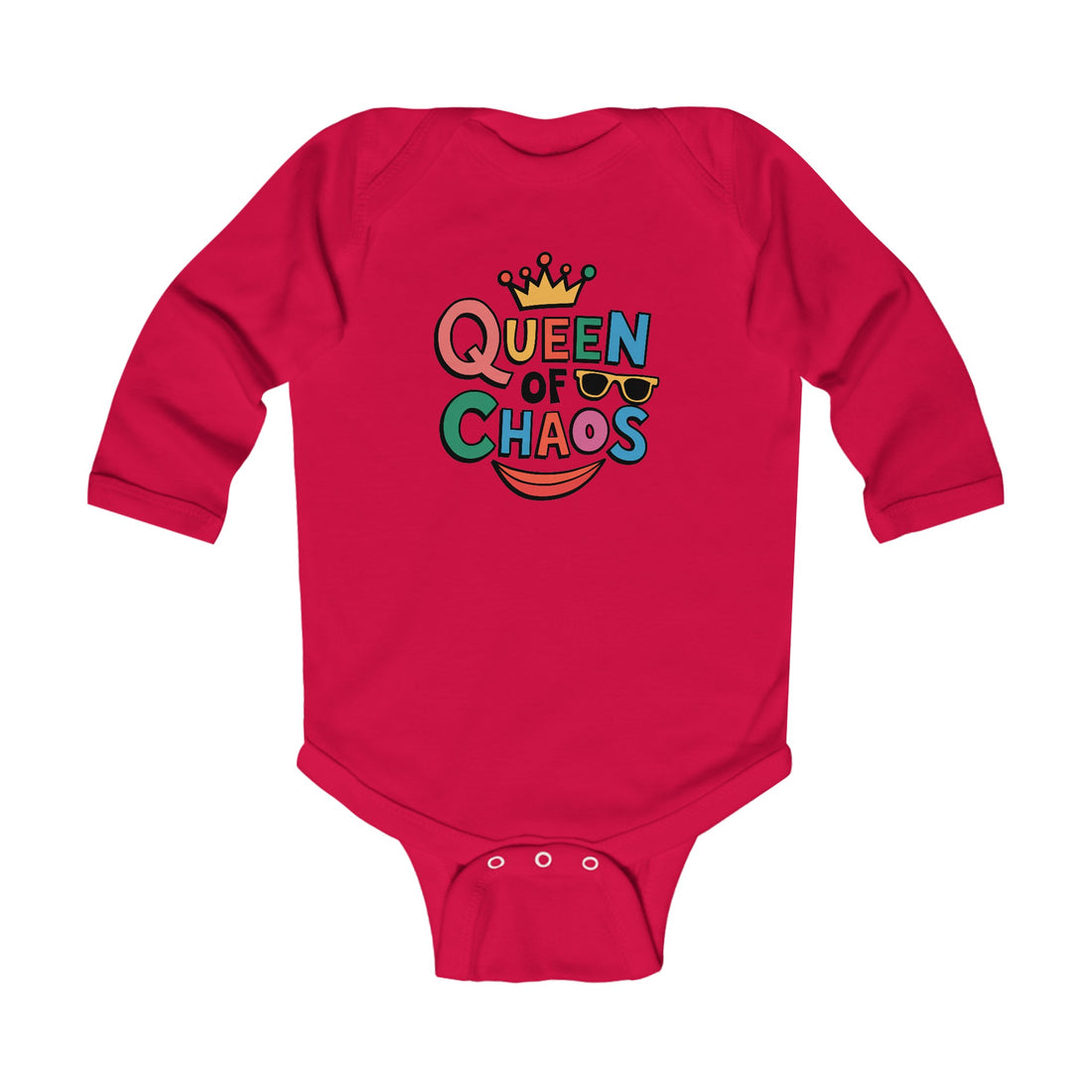 "Queen of chaos" Infant Long Sleeve Bodysuit