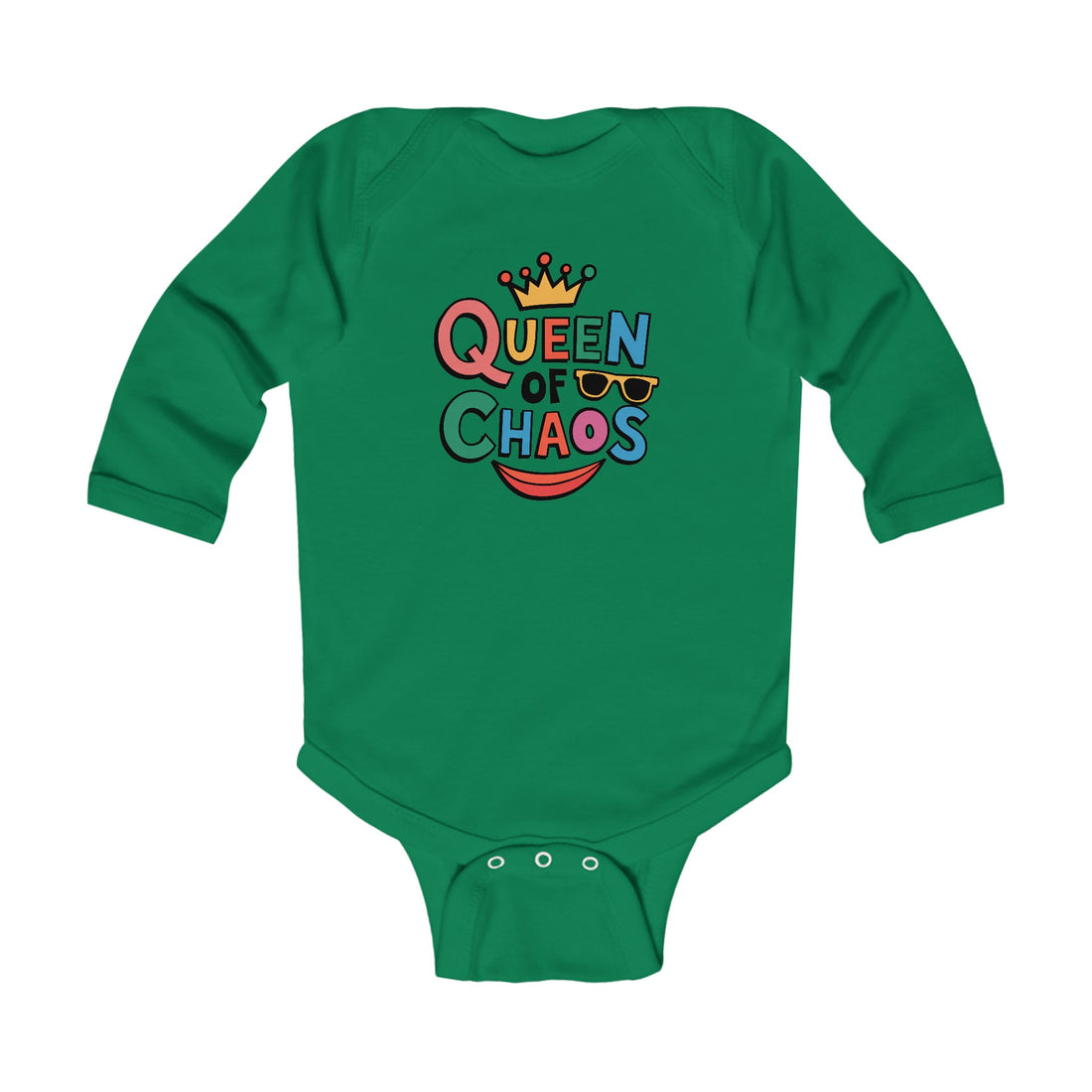 "Queen of chaos" Infant Long Sleeve Bodysuit