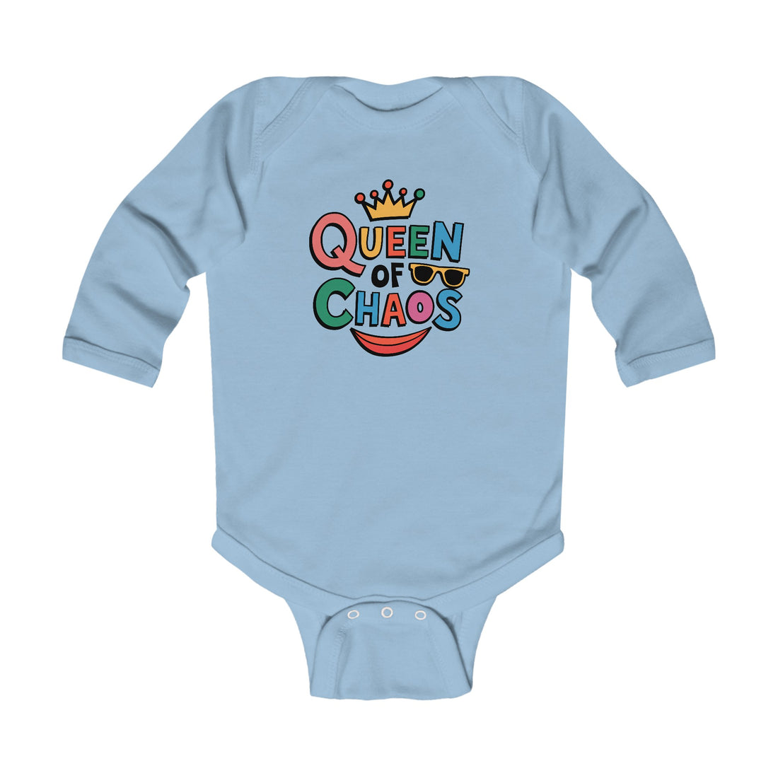 "Queen of chaos" Infant Long Sleeve Bodysuit