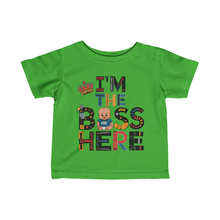 "I'm the boss here" Infant Fine Jersey Tee