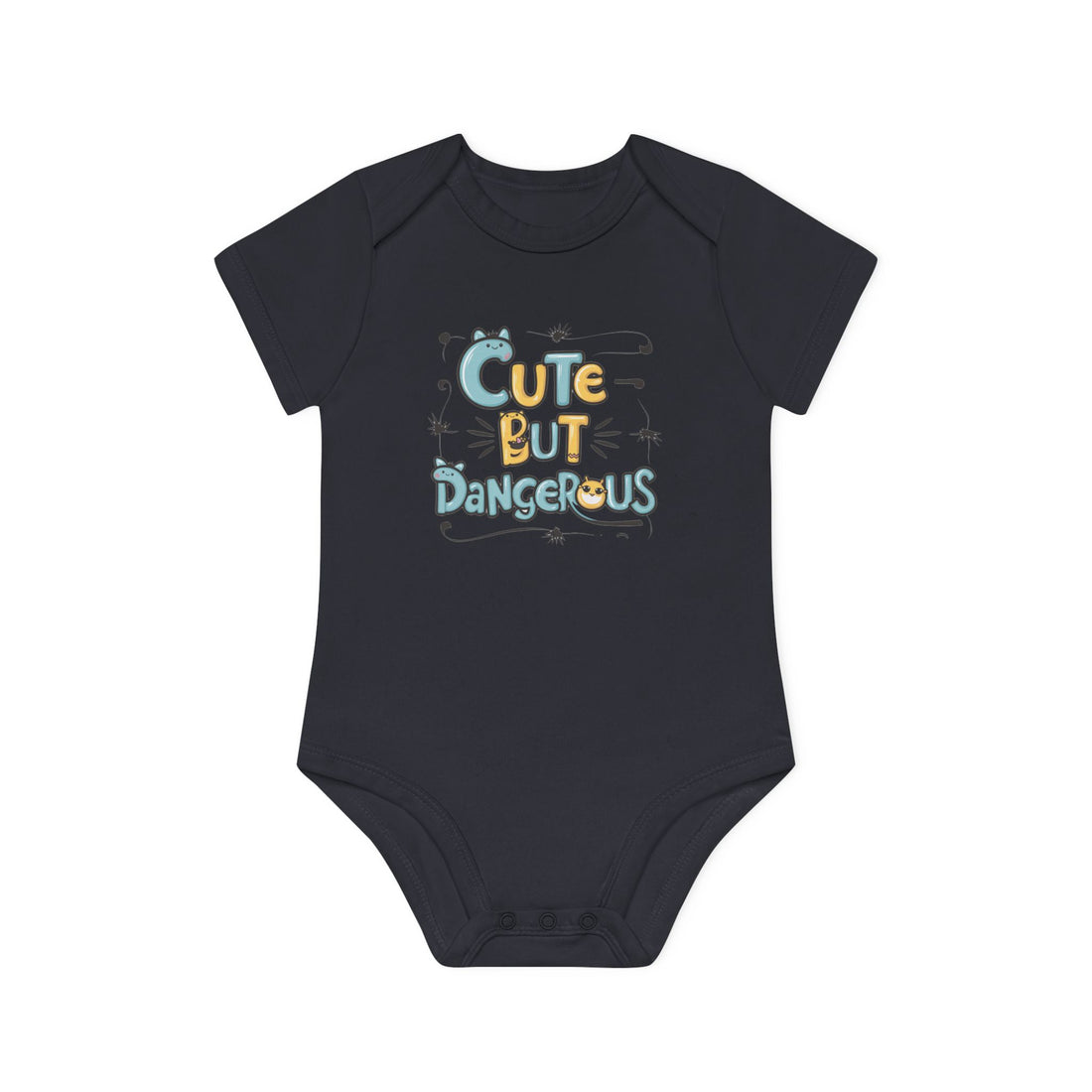 "Cute but dangerous" Baby Organic Short Sleeve Bodysuit