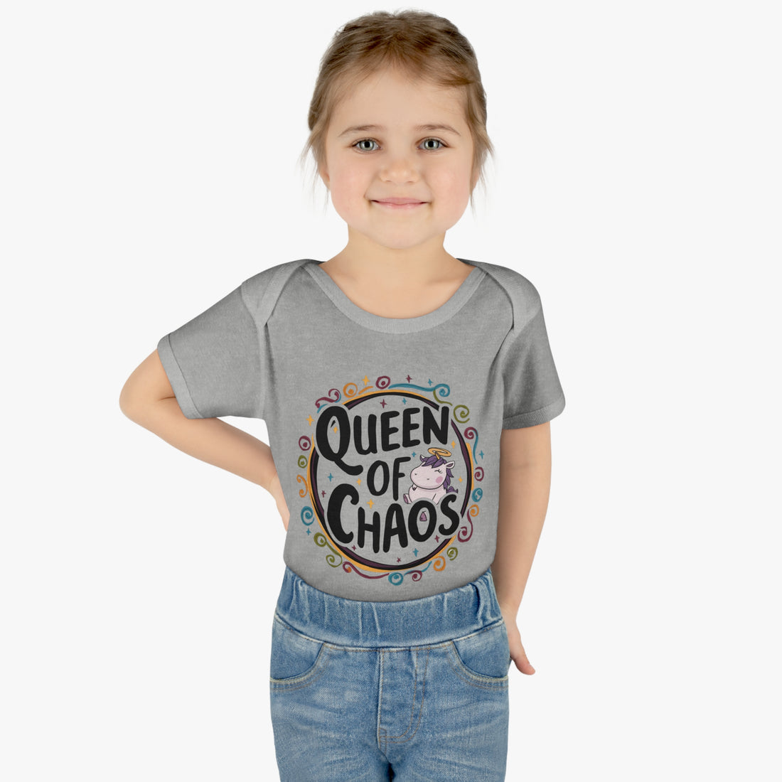 "Queen of chaos" Infant Baby Rib Bodysuit