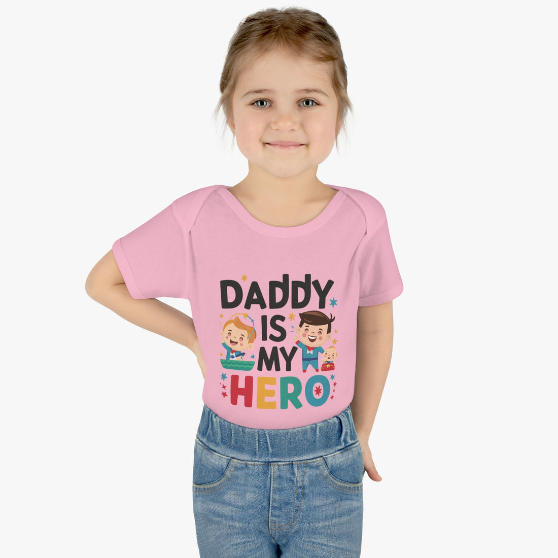 "Daddy is my hero" Infant Baby Rib Bodysuit