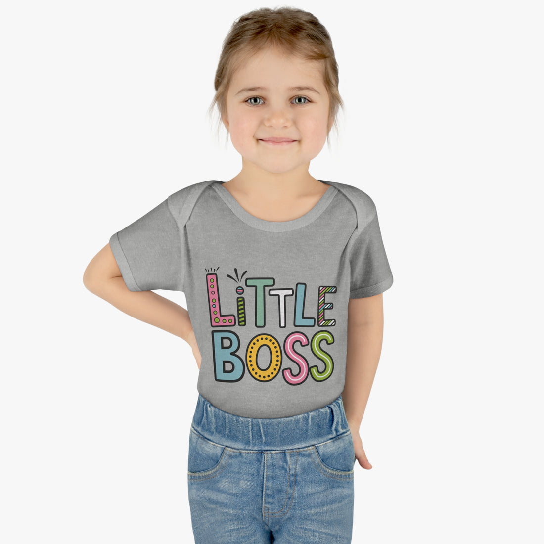 "Little boss" Infant Baby Rib Bodysuit