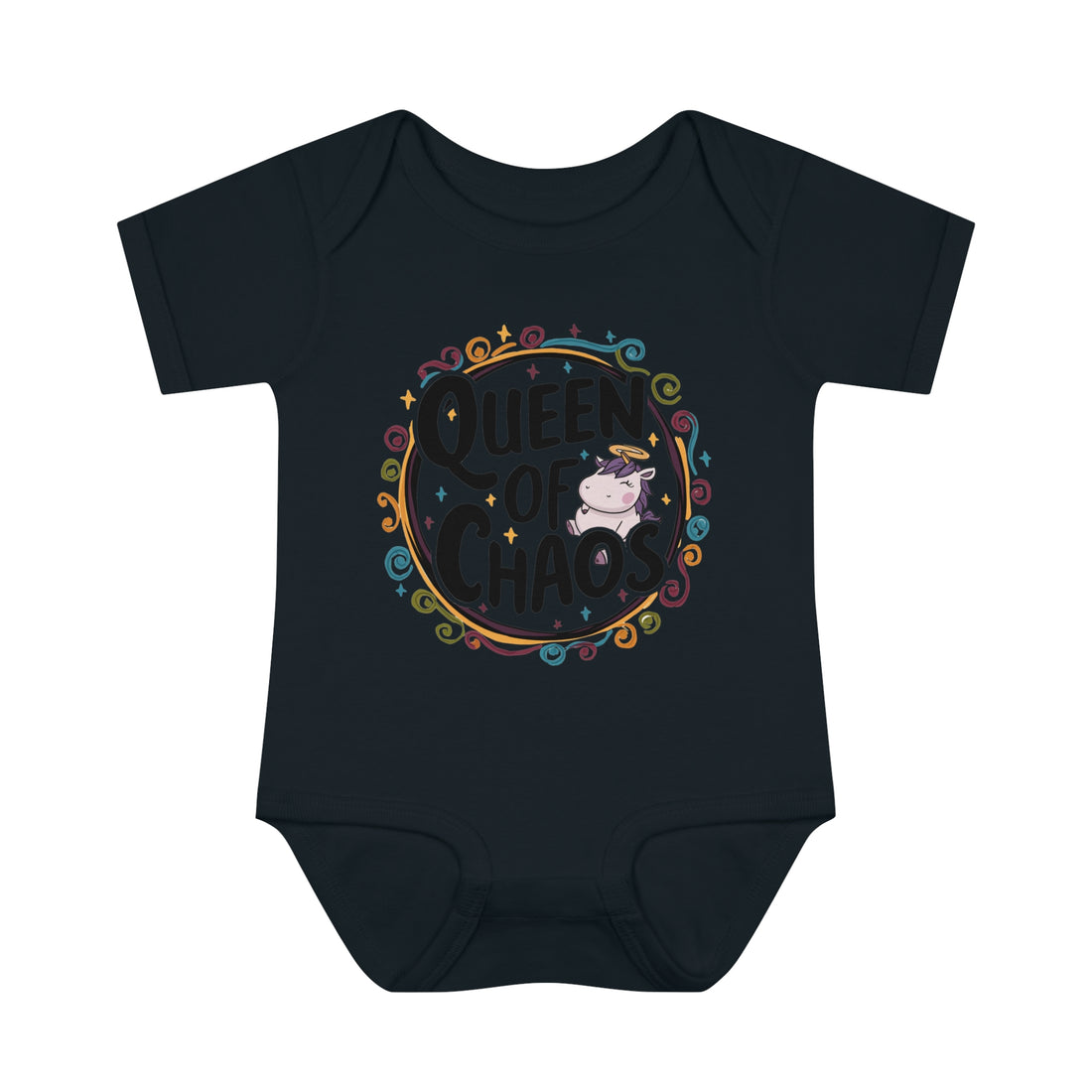 "Queen of chaos" Infant Baby Rib Bodysuit