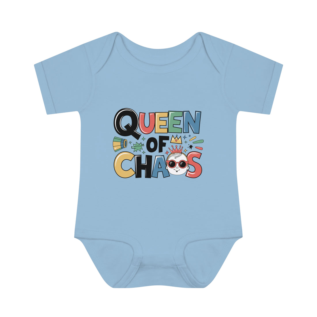 "Queen of chaos" Infant Baby Rib Bodysuit