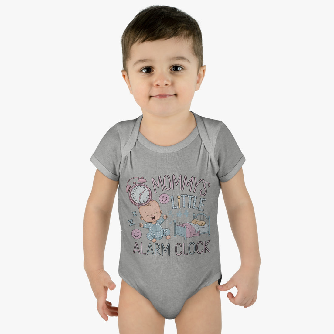 "Mommy's little alarm clock" Infant Baby Rib Bodysuit