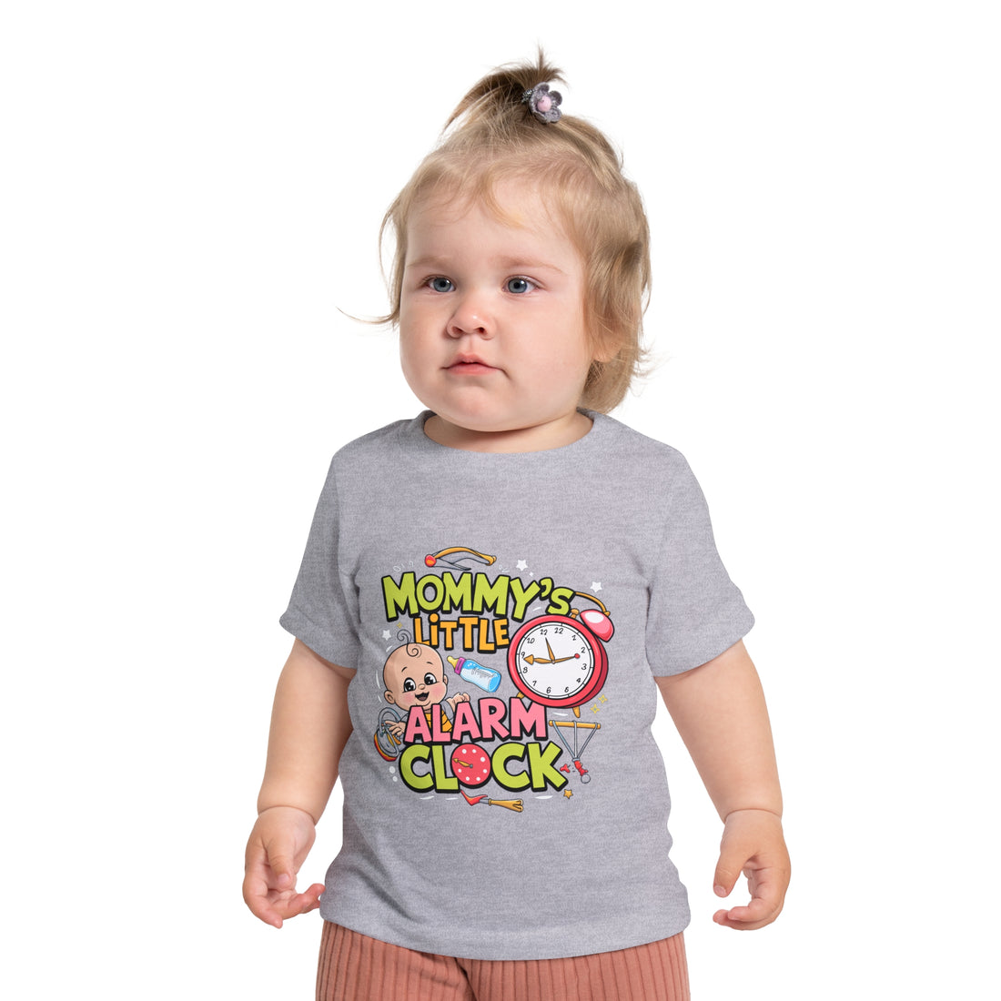 "Mommy's little alarm clock" Baby Short Sleeve T-Shirt