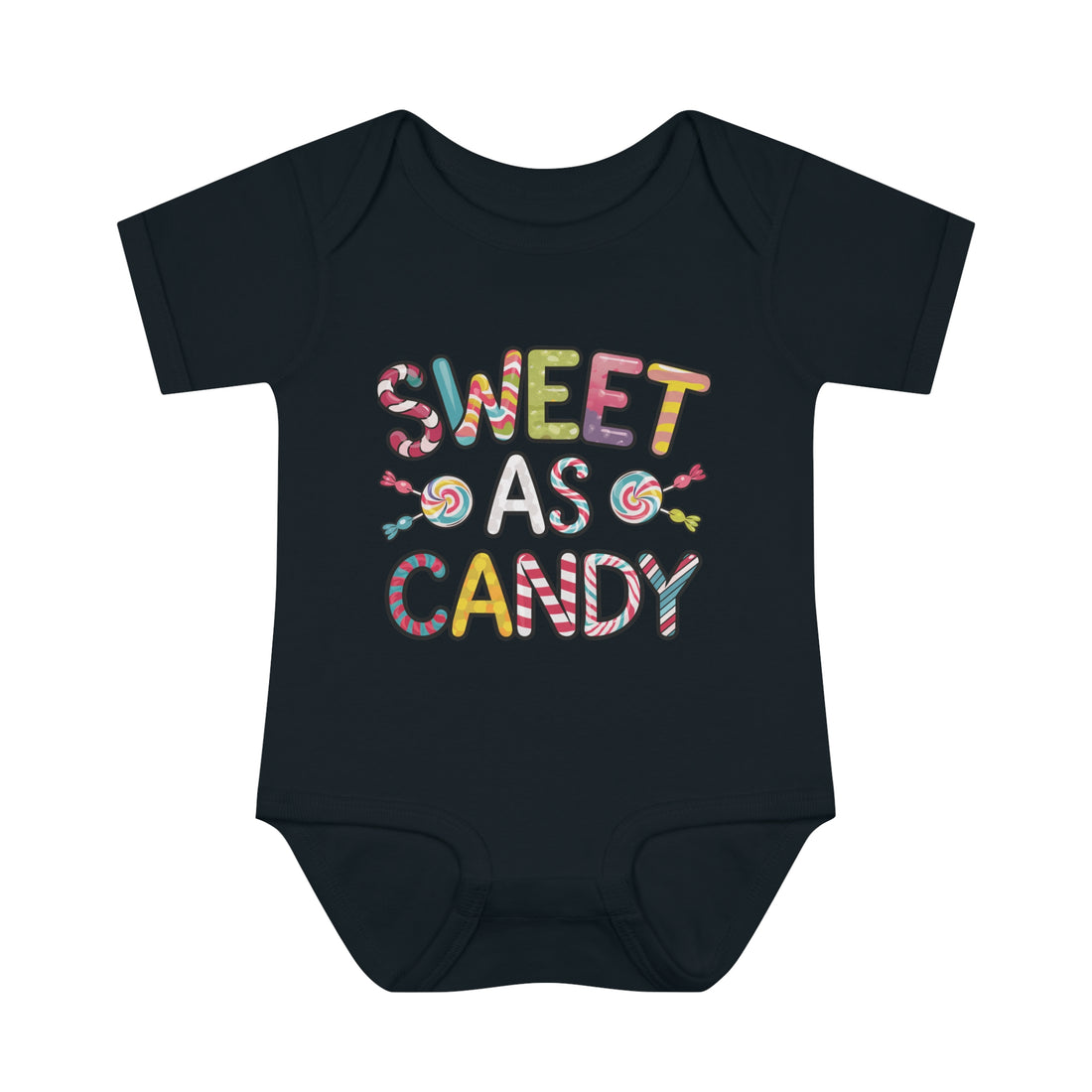 "Sweet as candy" Infant Baby Rib Bodysuit