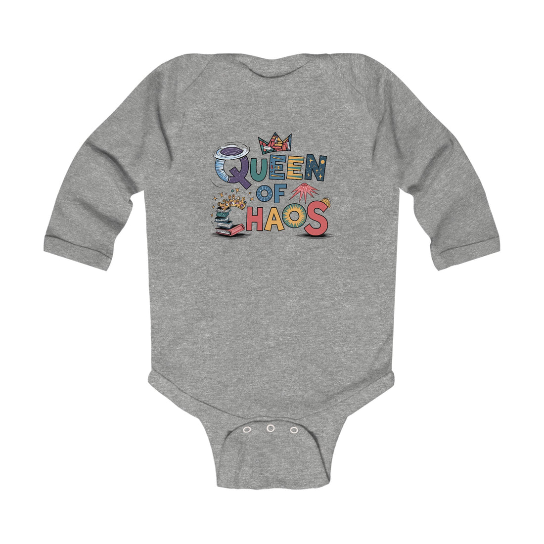 "Queen of chaos" Infant Long Sleeve Bodysuit