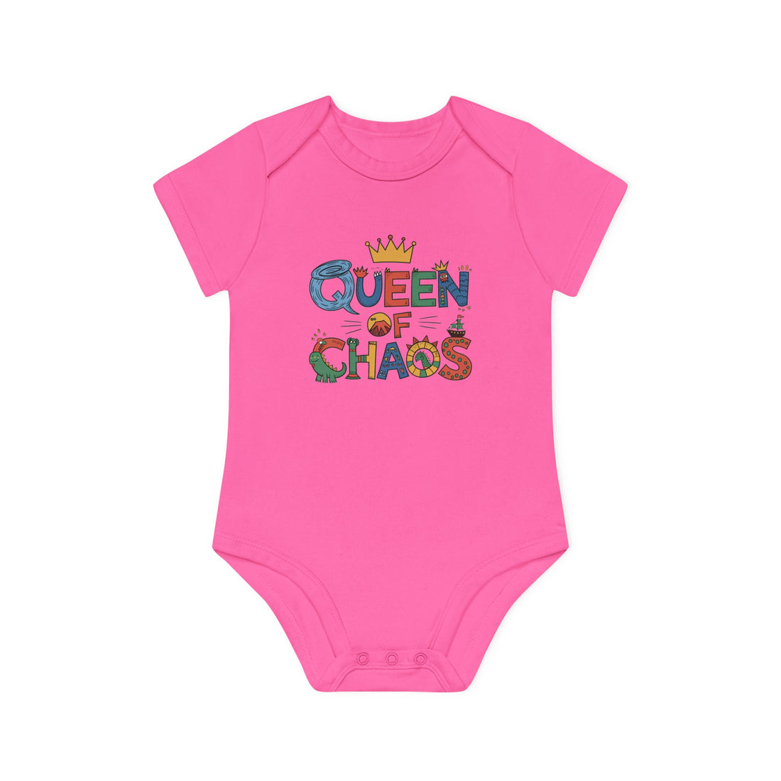 "Queen of chaos" Baby Organic Short Sleeve Bodysuit