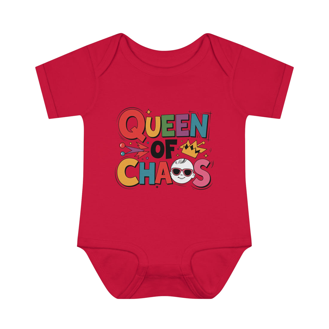 "Queen of chaos" Infant Baby Rib Bodysuit