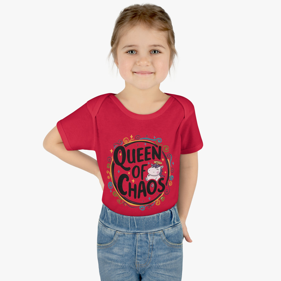 "Queen of chaos" Infant Baby Rib Bodysuit