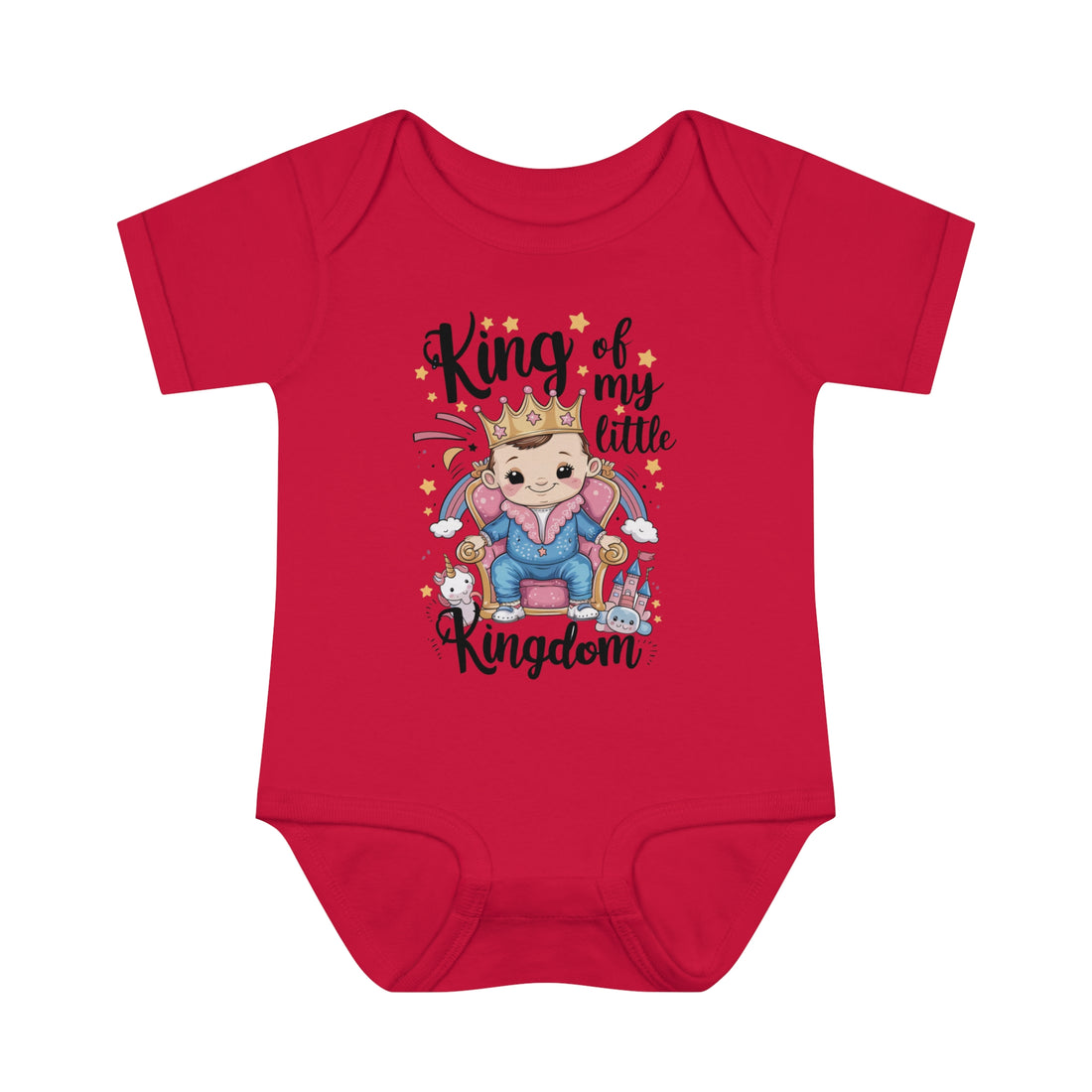 "King of my little kingdom" Infant Baby Rib Bodysuit