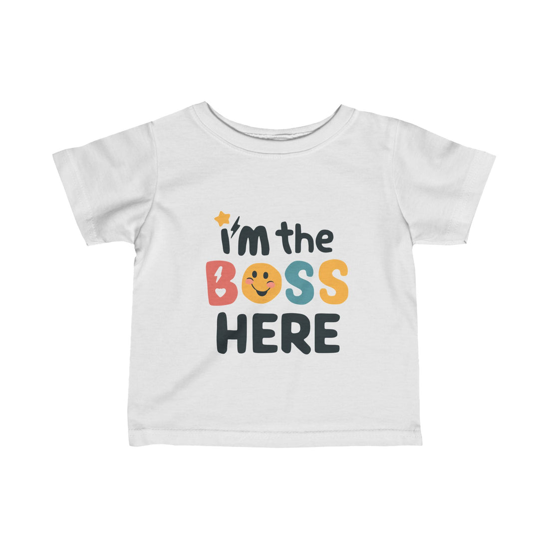 "I'm the boss here" Infant Fine Jersey Tee