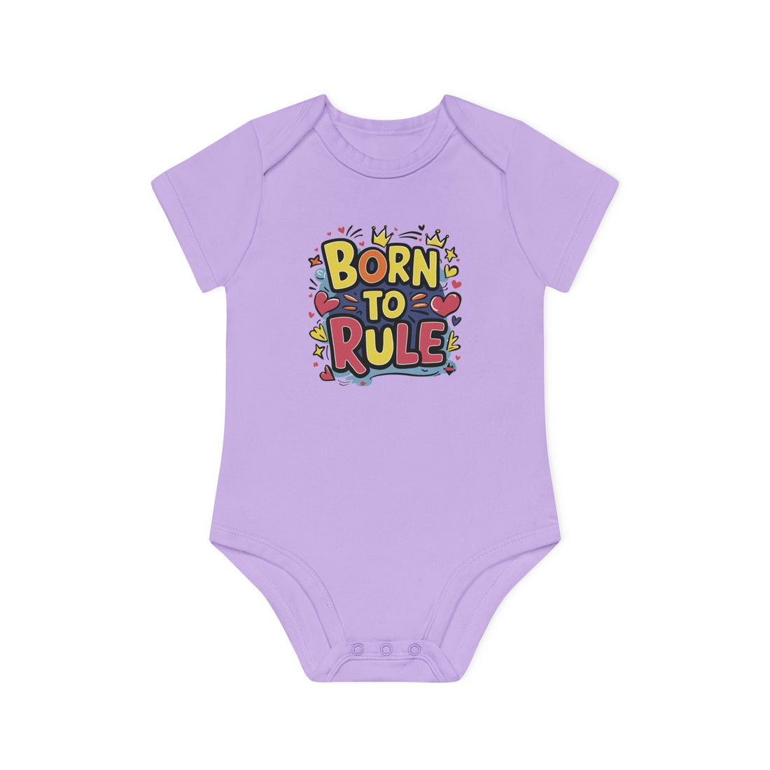 "Born to rule" Baby Organic Short Sleeve Bodysuit