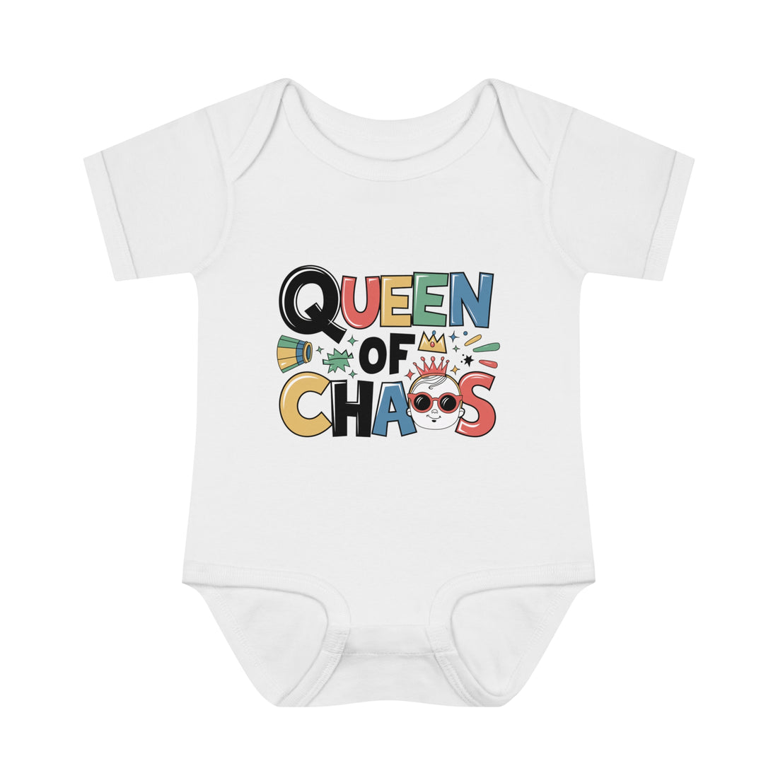 "Queen of chaos" Infant Baby Rib Bodysuit