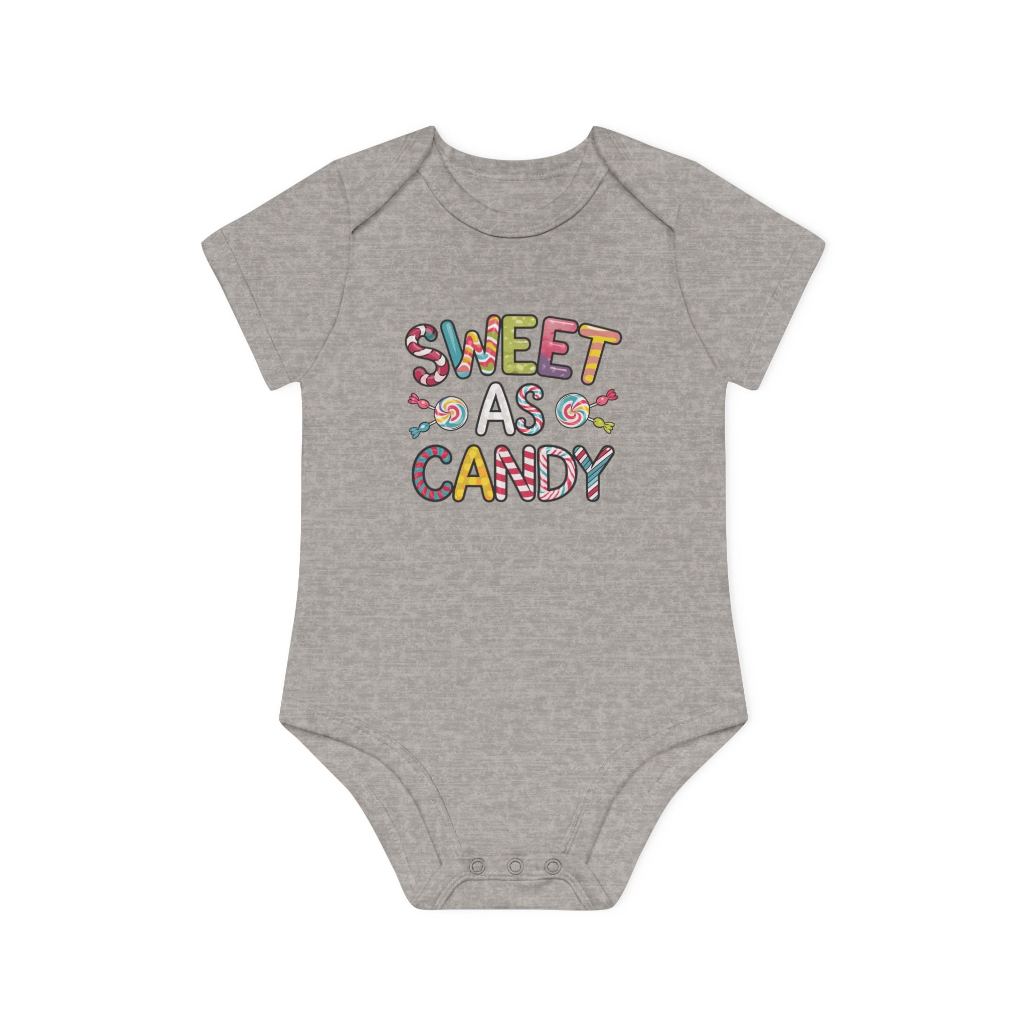 "Sweet as candy" Baby Organic Short Sleeve Bodysuit