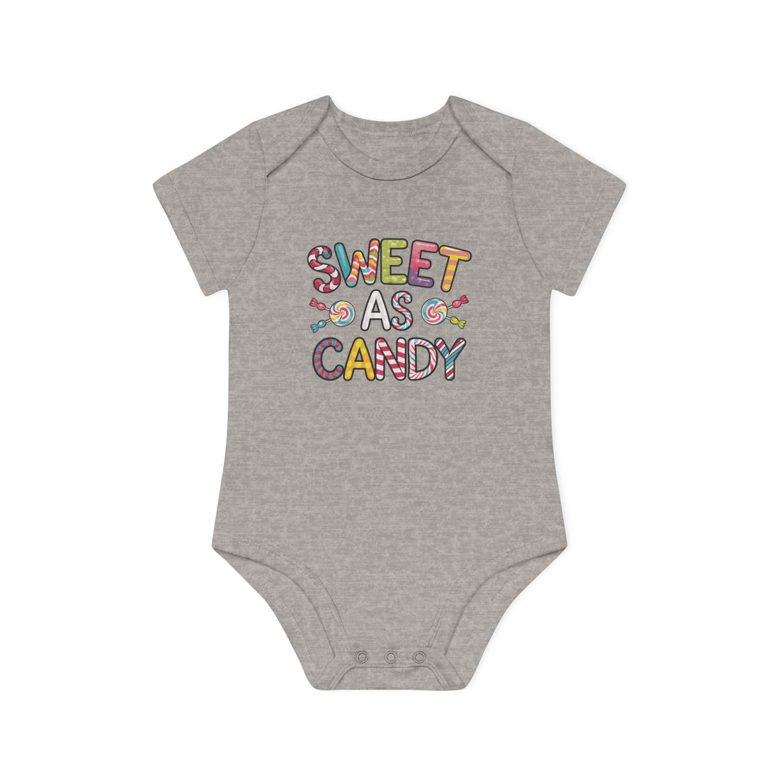 "Sweet as candy" Baby Organic Short Sleeve Bodysuit