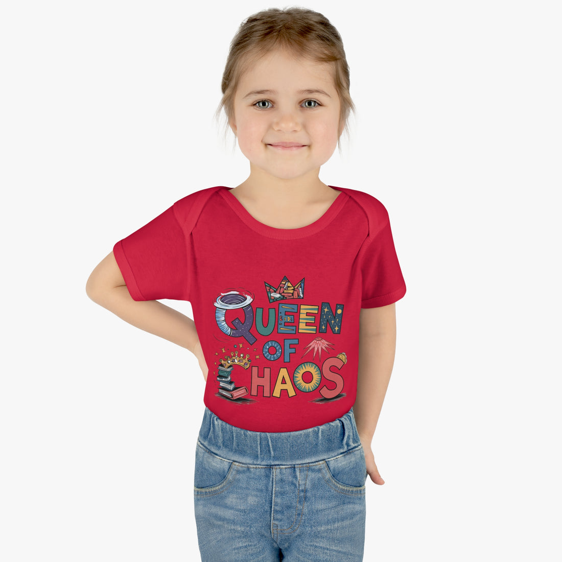 "Queen of chaos" Infant Baby Rib Bodysuit