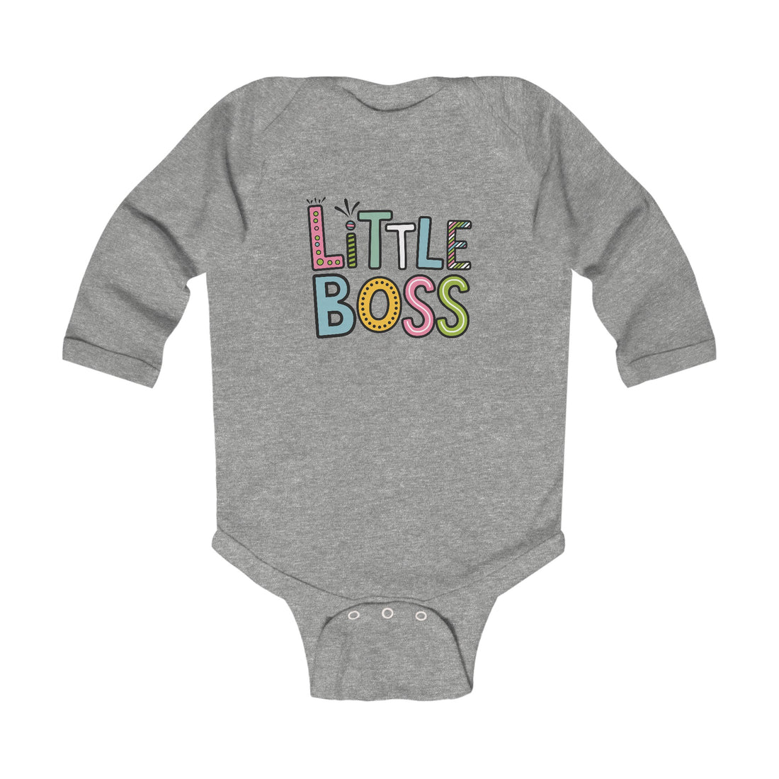 "Little boss" Infant Long Sleeve Bodysuit