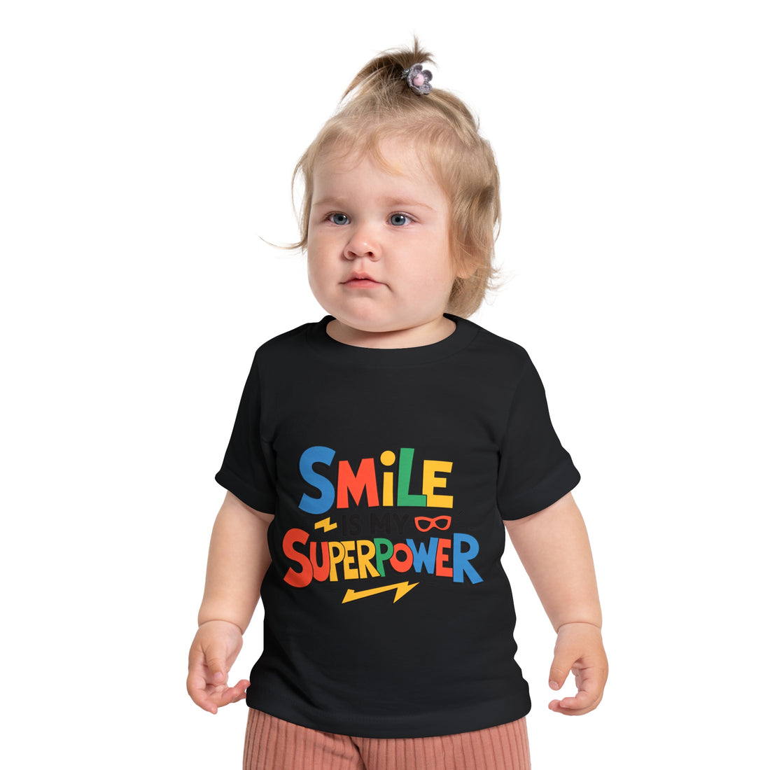 "Smile is my superpower" Baby Short Sleeve T-Shirt