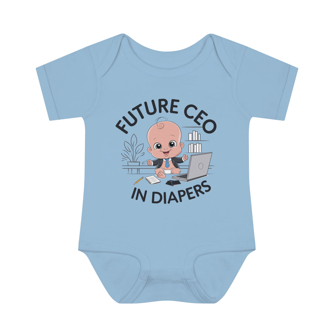 "Future CEO in diapers" Infant Baby Rib Bodysuit