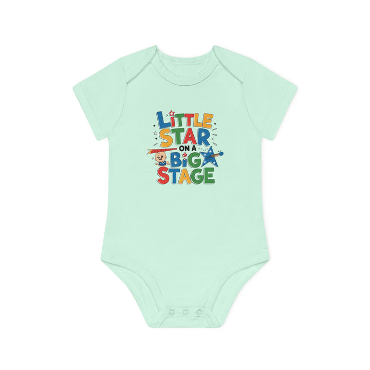 "Little star on a big stage" Baby Organic Short Sleeve Bodysuit