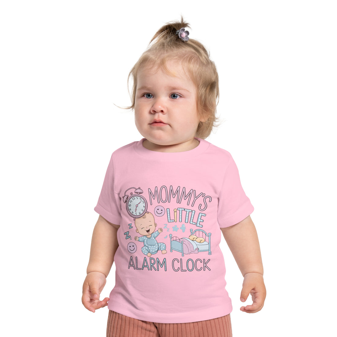 "Mommy's little alarm clock" Baby Short Sleeve T-Shirt